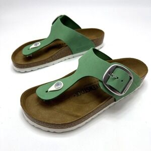 Birkenstock Gizeh Big Buckle Bold Jade Nubuck Leather Womens Size 5